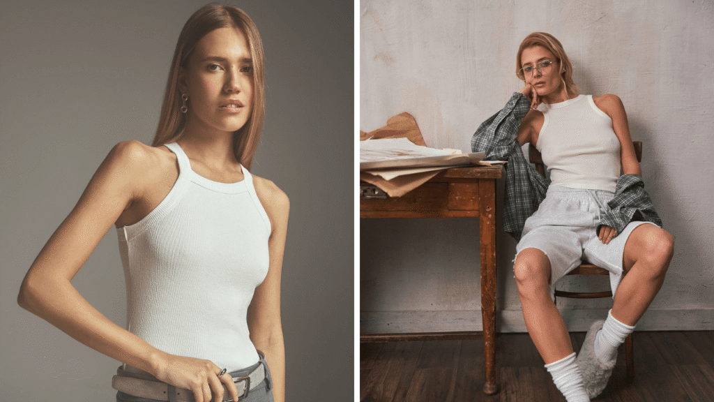 Молочные топы: базовый элемент женского гардероба